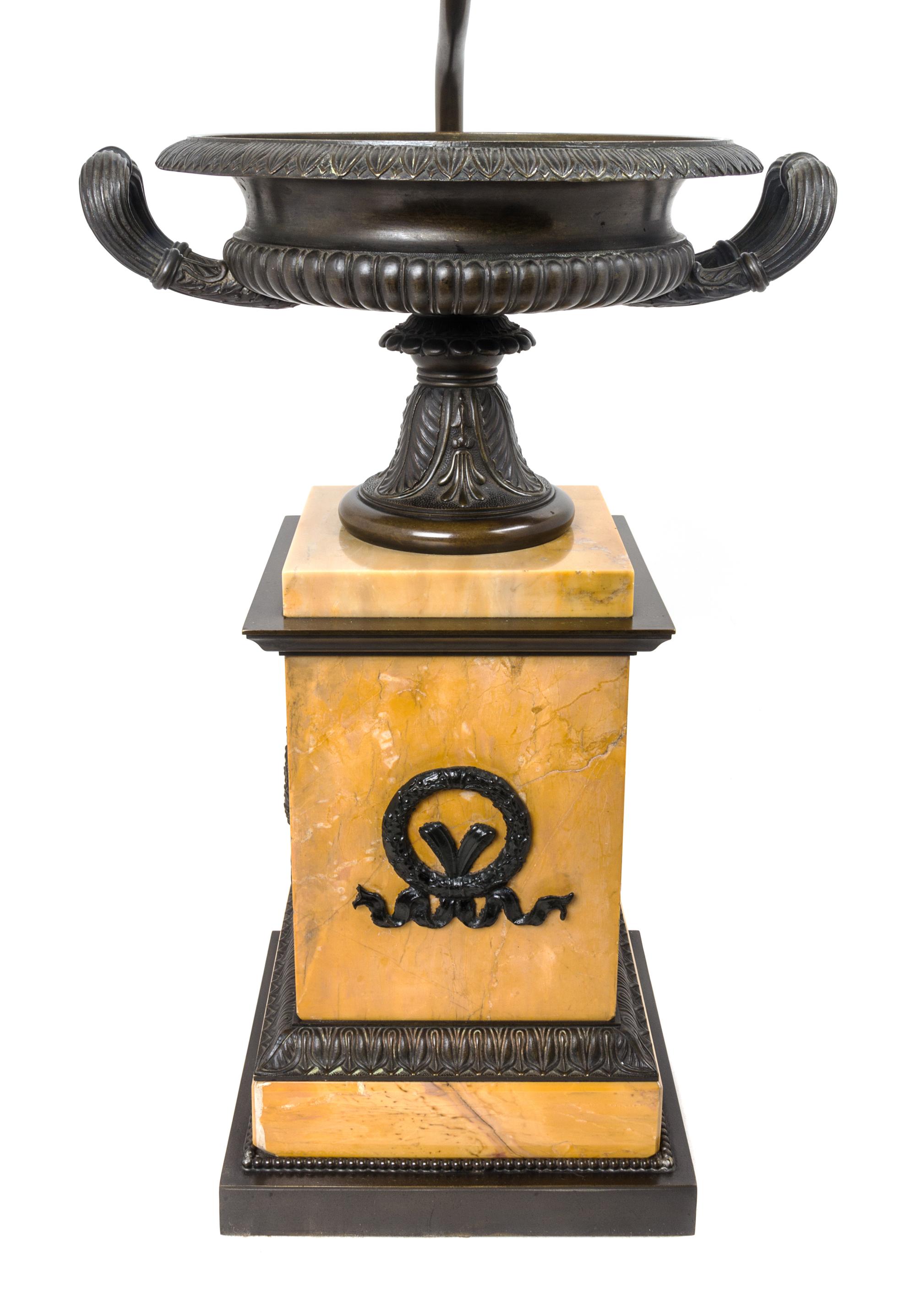 A Pair of Neoclassical Bronze Urns Height 17 1/2 inches. — 19TH/20TH CENTURY