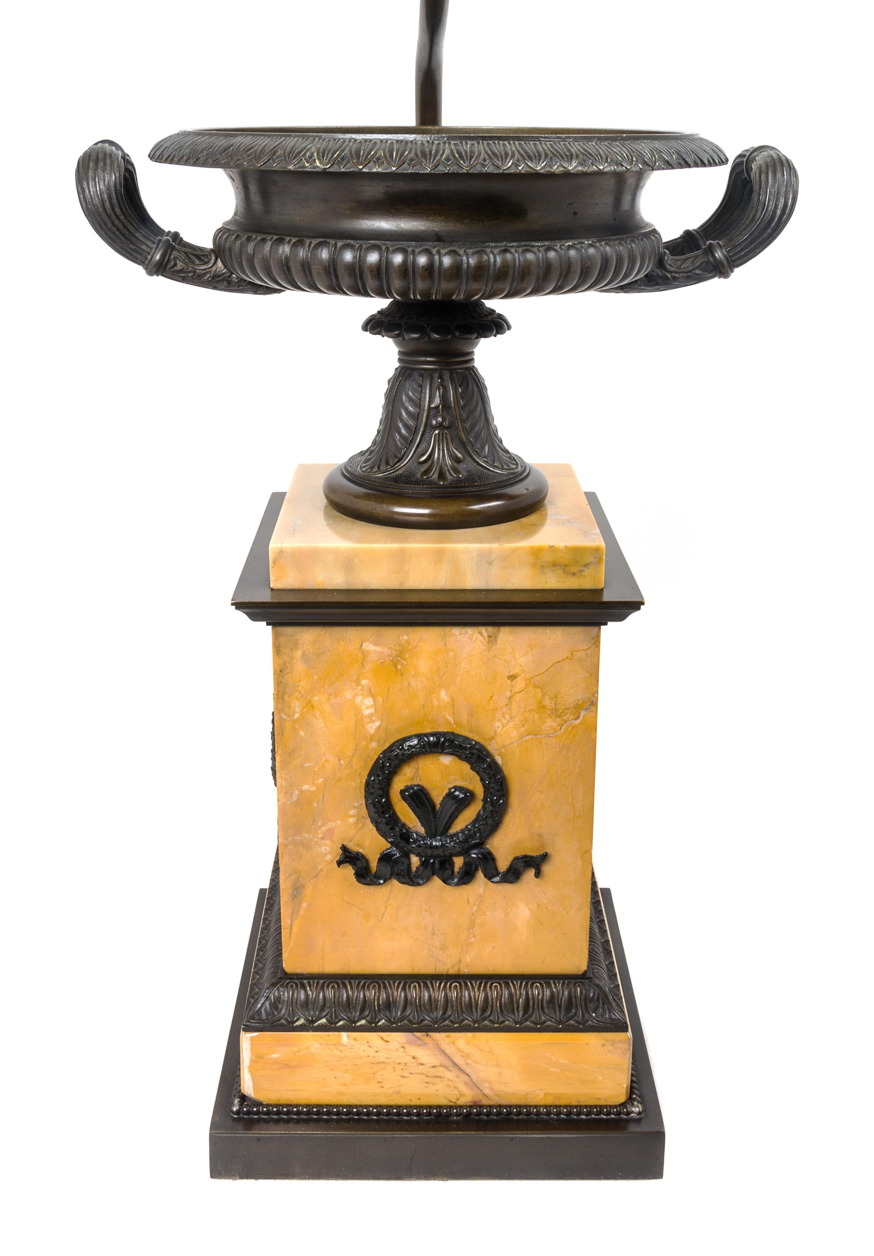 A Pair of Neoclassical Bronze Urns Height 17 1/2 inches. — 19TH/20TH CENTURY