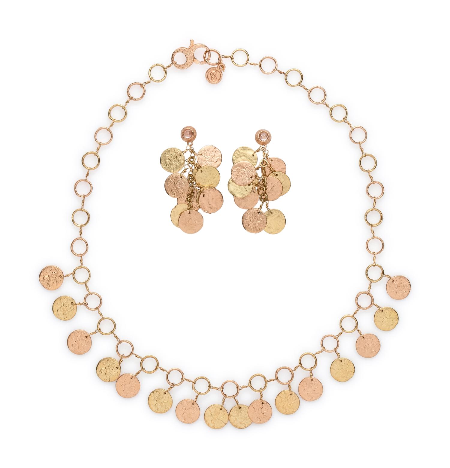 DOMINIQUE COHEN, BICOLOR GOLD 'GRIFFIN COIN CLASSIC' SET