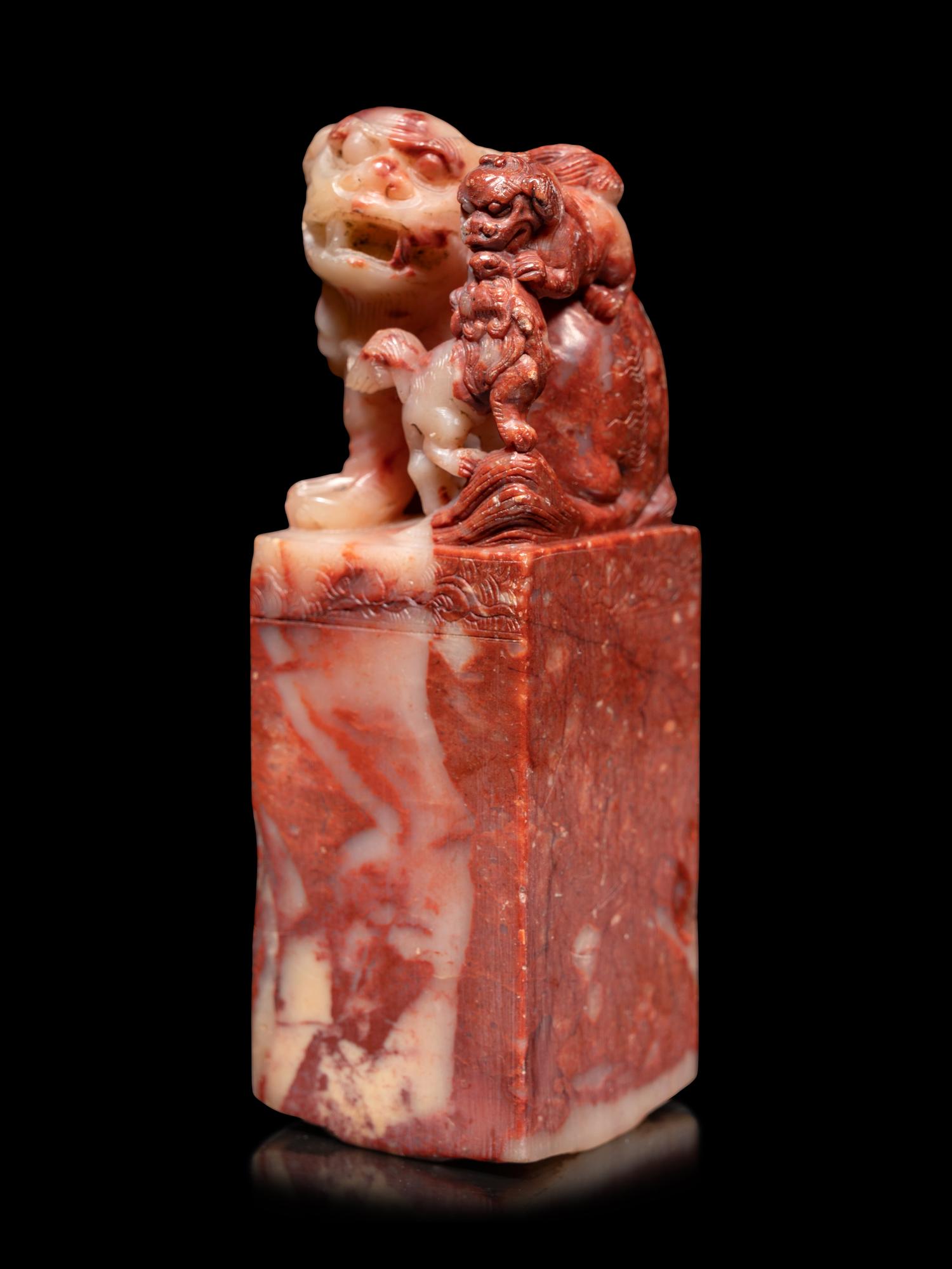 Two Chinese Carved Hardstone Articles and A Carved Soapstone Seal