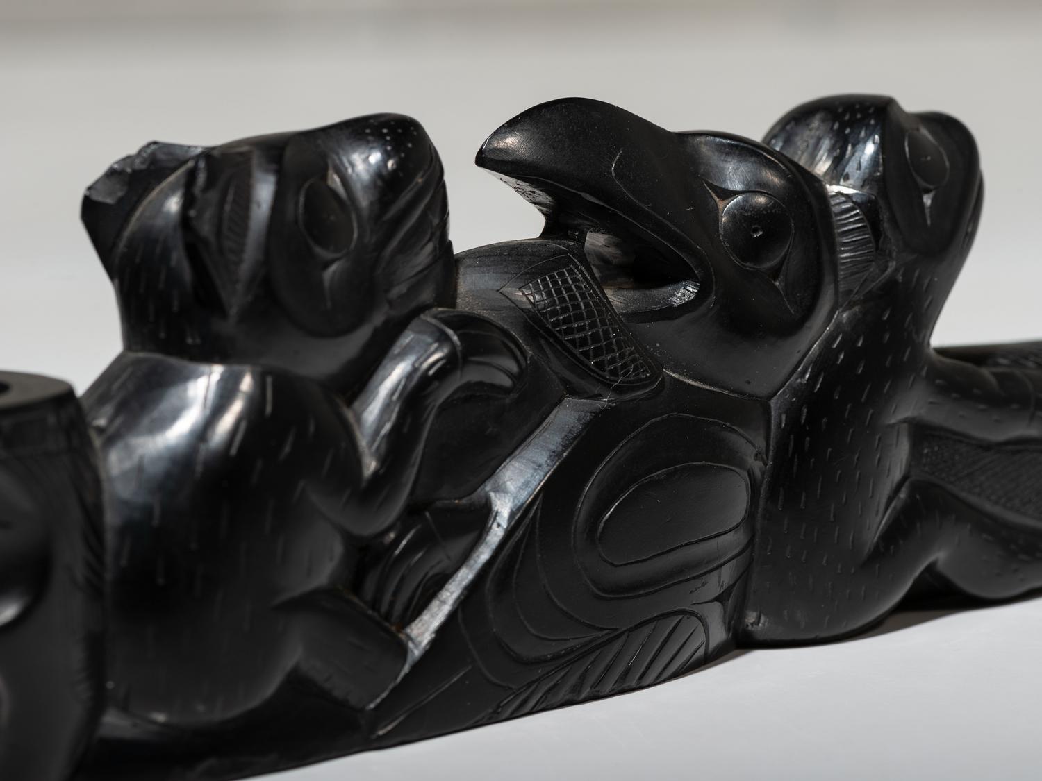 Haida Carved Argillite Pipe