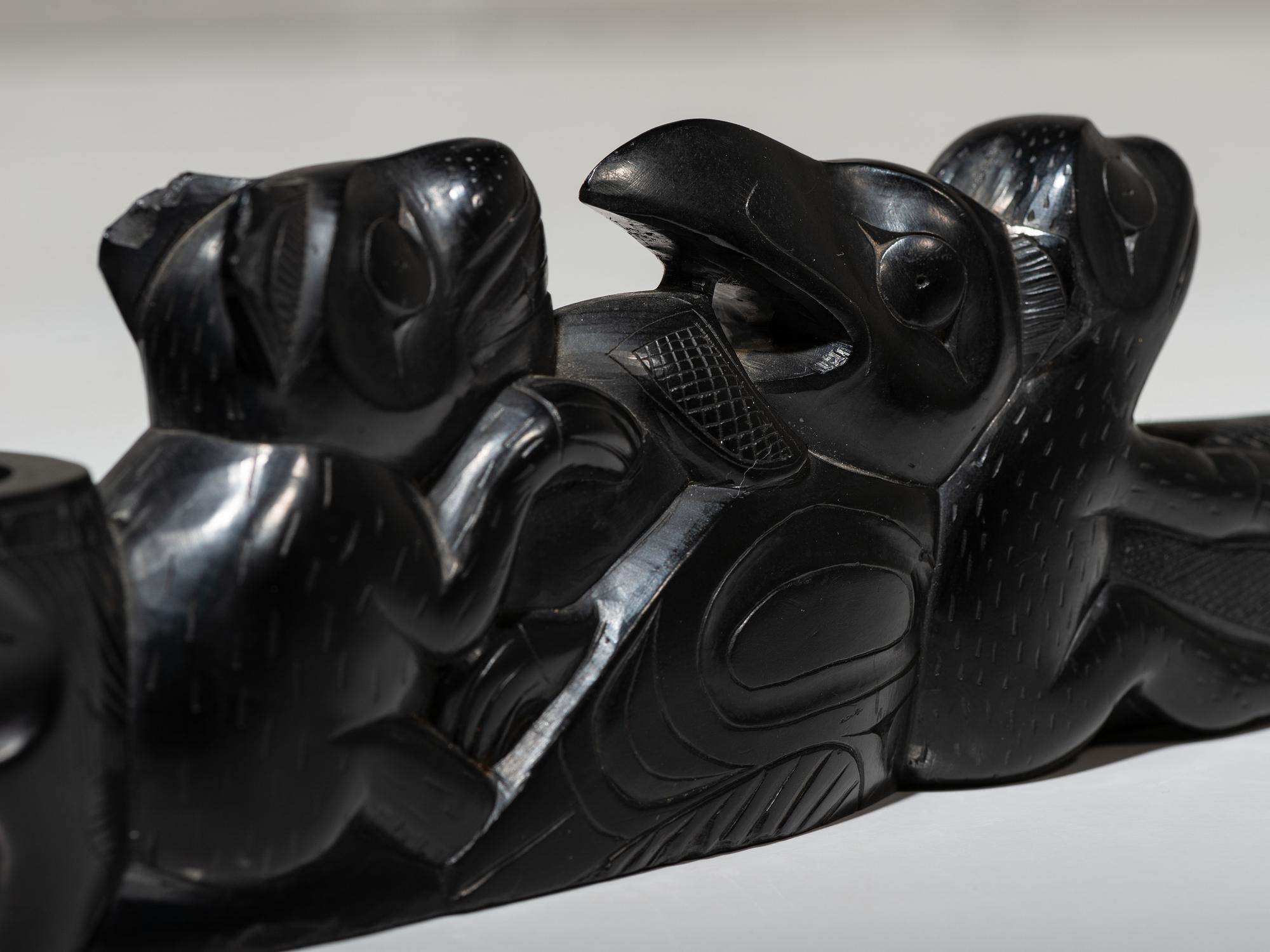 Haida Carved Argillite Pipe