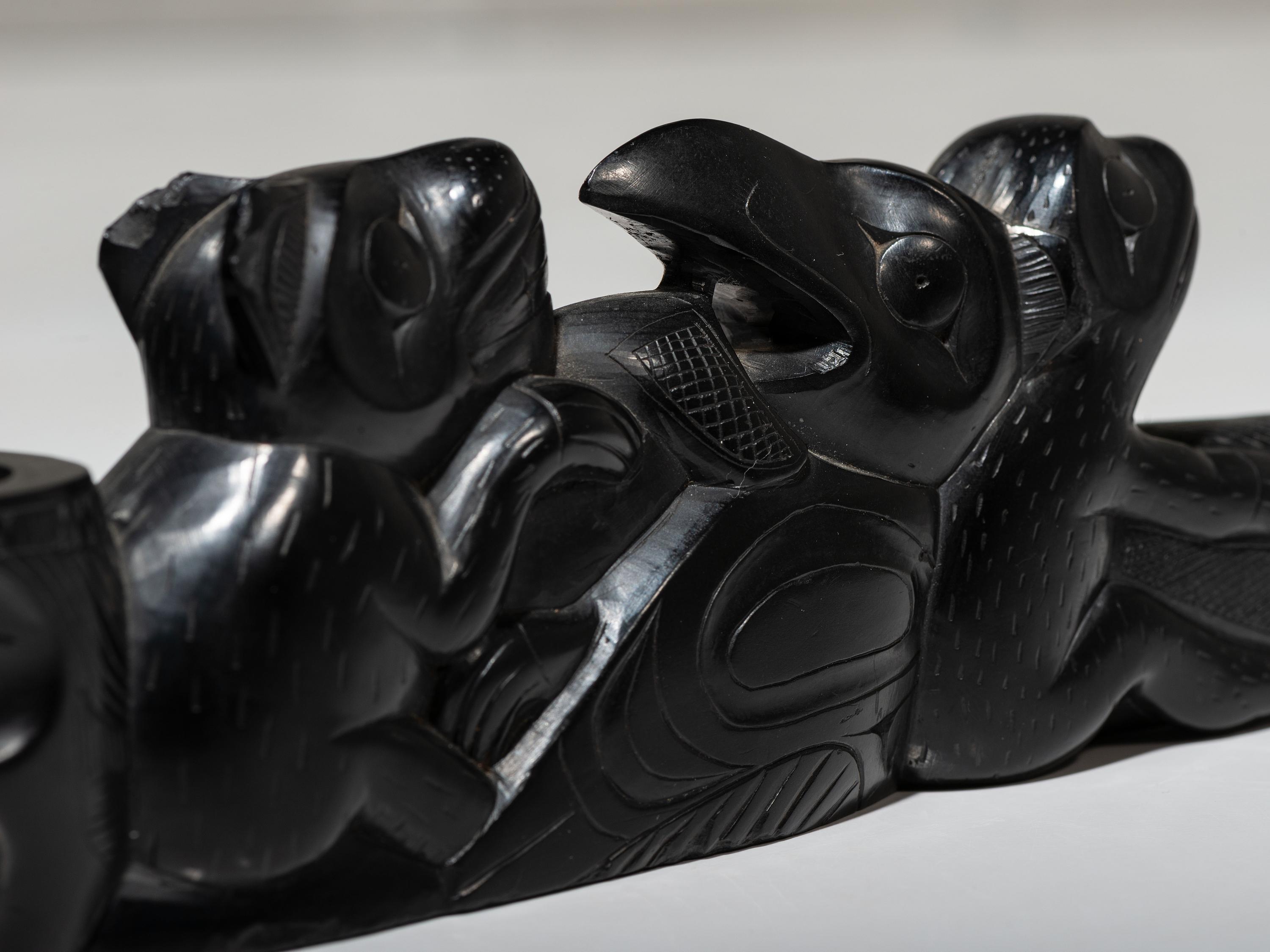 Haida Carved Argillite Pipe