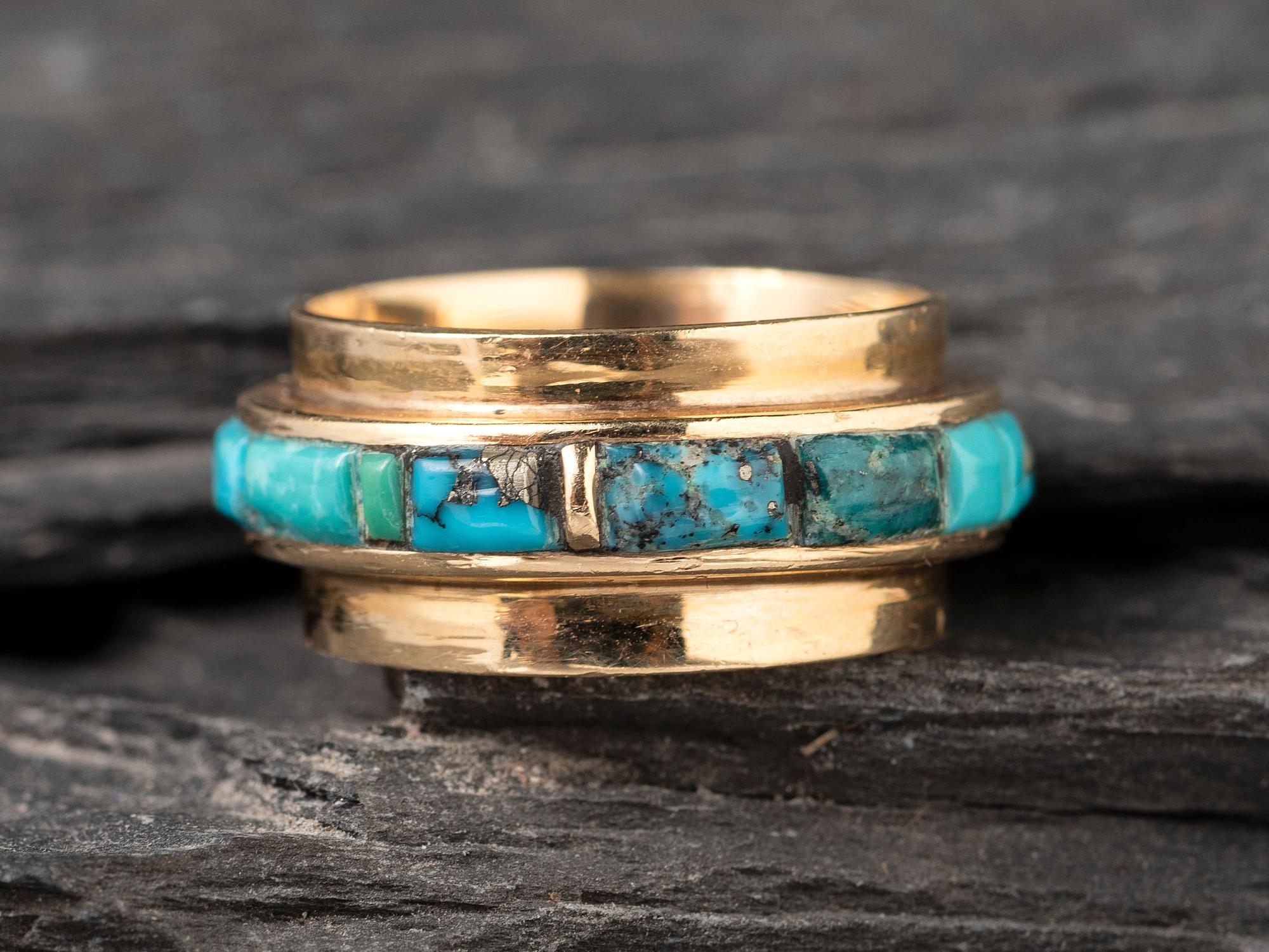 14K Gold and Turquoise Ring