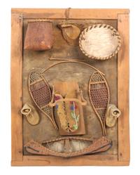 A Miniature Native East Coast Wall Display Height 16 3/4 x 12 1/2 inches.