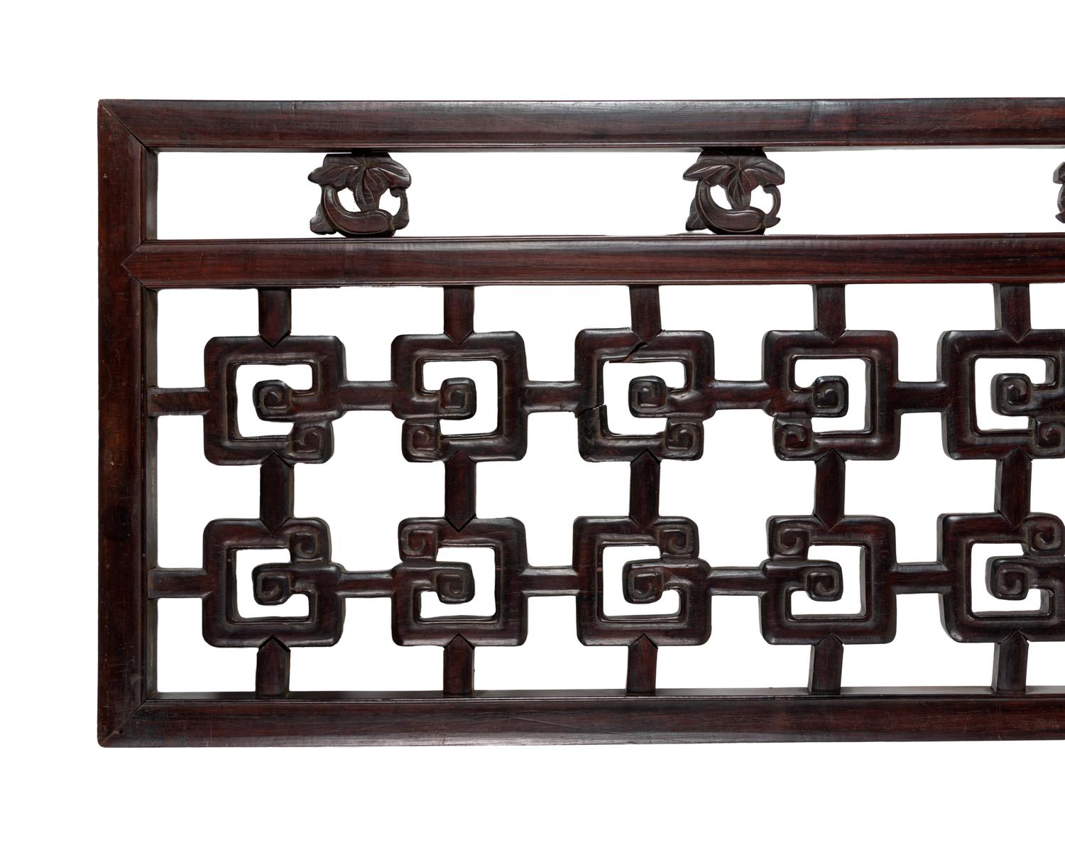 A Chinese Carved Hardwood Panel