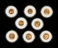 [PRIVATE ISSUE] A Group of Eight Albuquerque International Balloon Fiesta Commemorative 1/5 oz. Gold Rounds