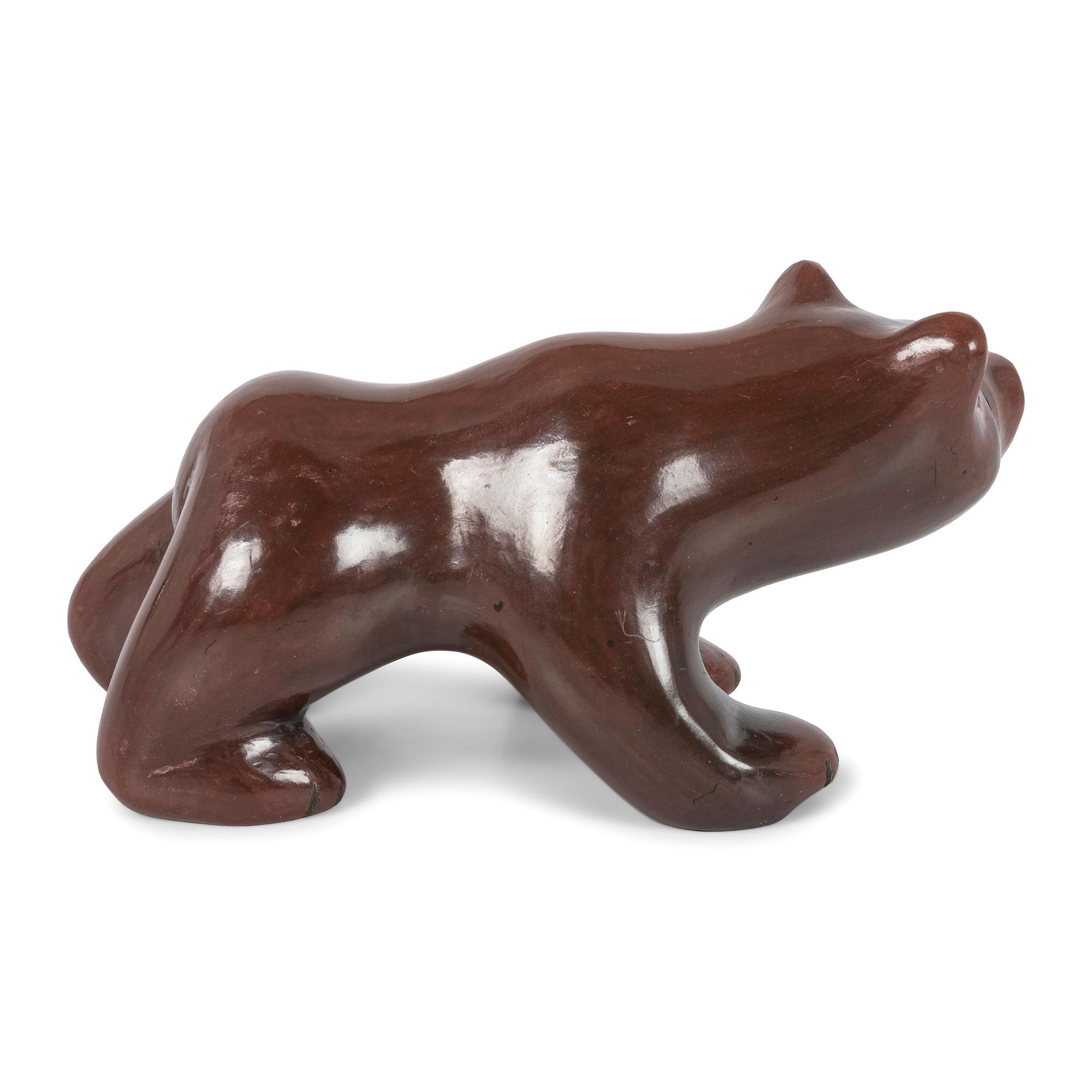 A Santa Clara Redware Bear