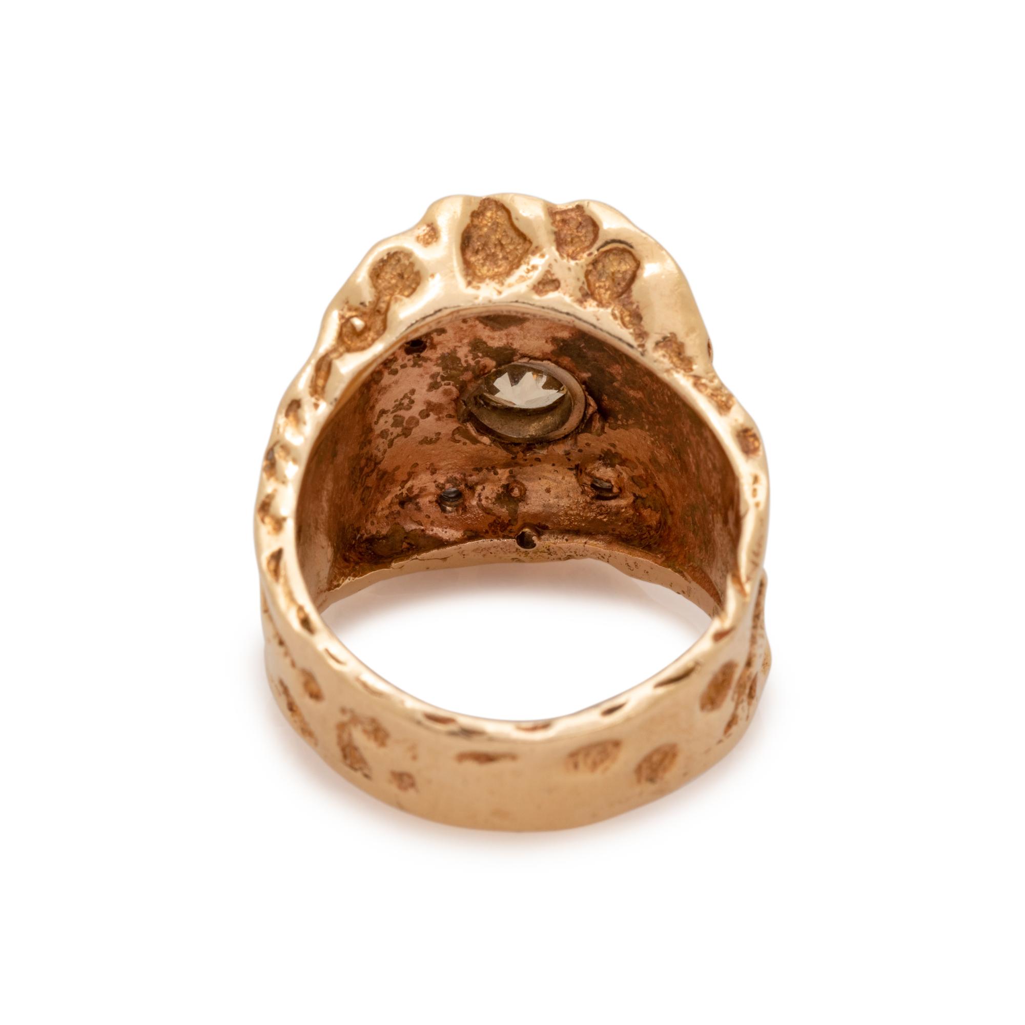 YELLOW GOLD AND DIAMOND RING