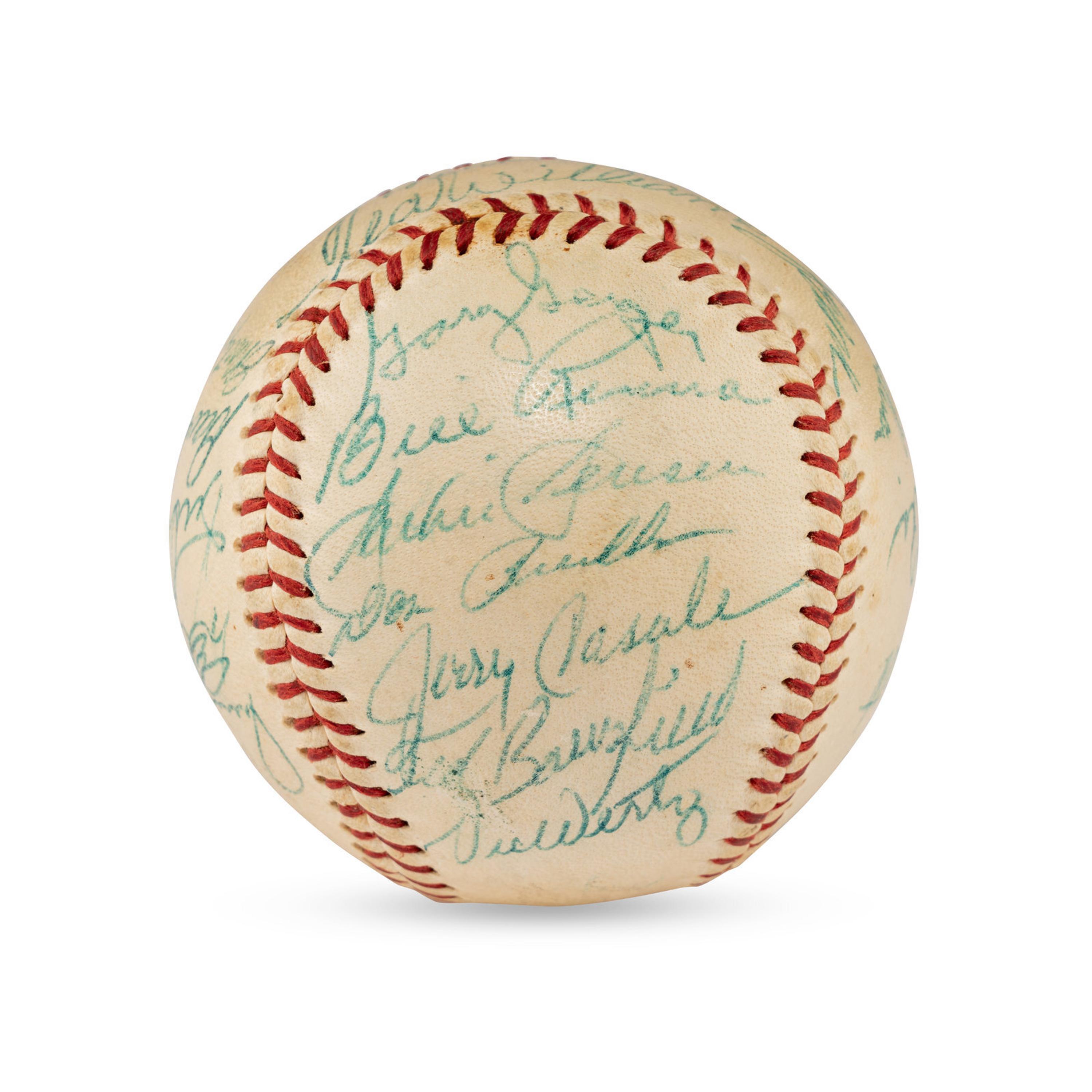 A Large Group of Assorted 1950s-2000s Boston Red Sox Team Signed Autograph Baseballs
