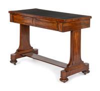 A Regency Style Leather Inset Mahogany Writing Table