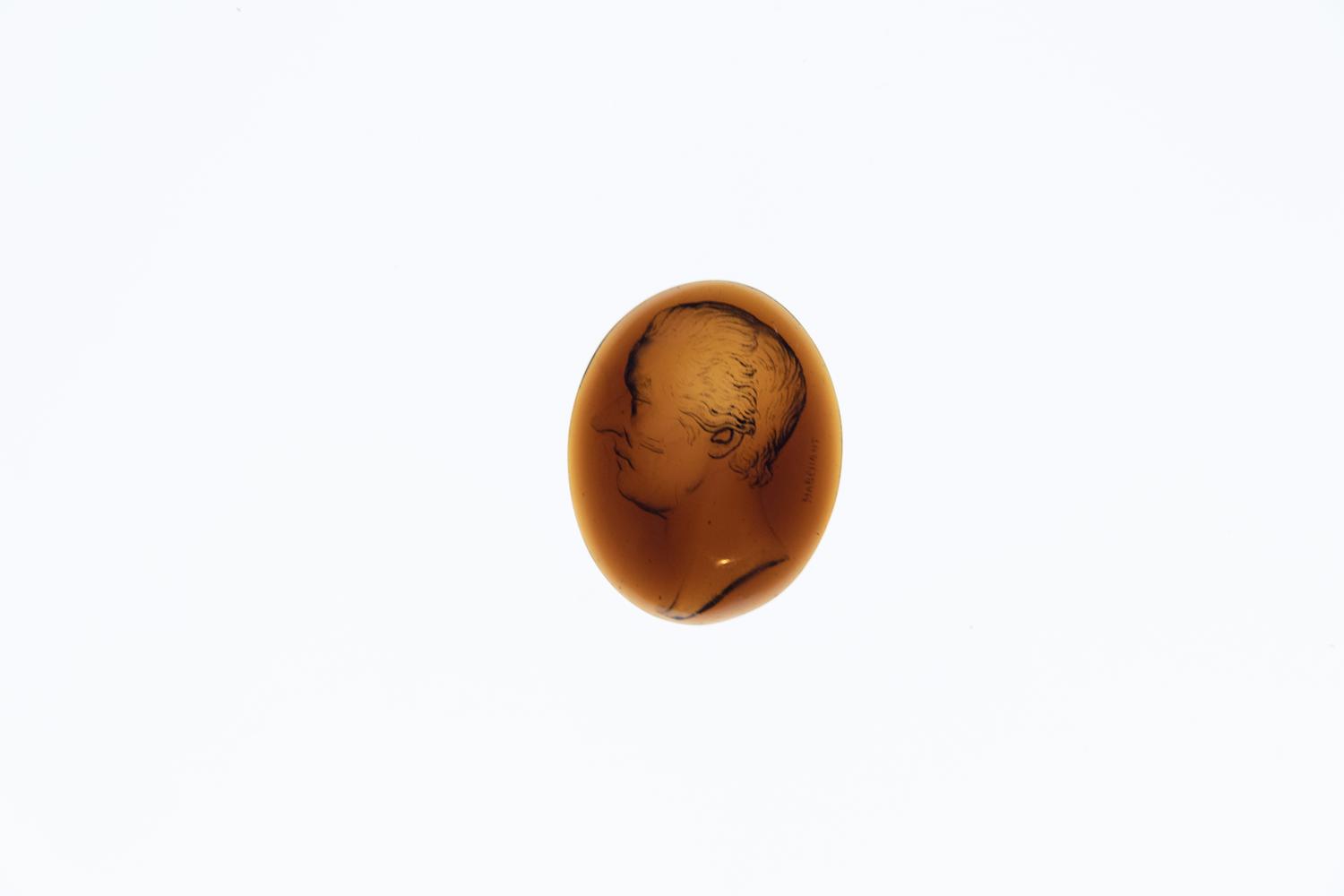 A Glass Intaglio of William Pitt by Nathaniel Marchant (English, 1739-1816)