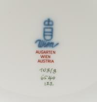 A Set of Six Porcelain Bird Plates and an Augarten Porcelain Vase