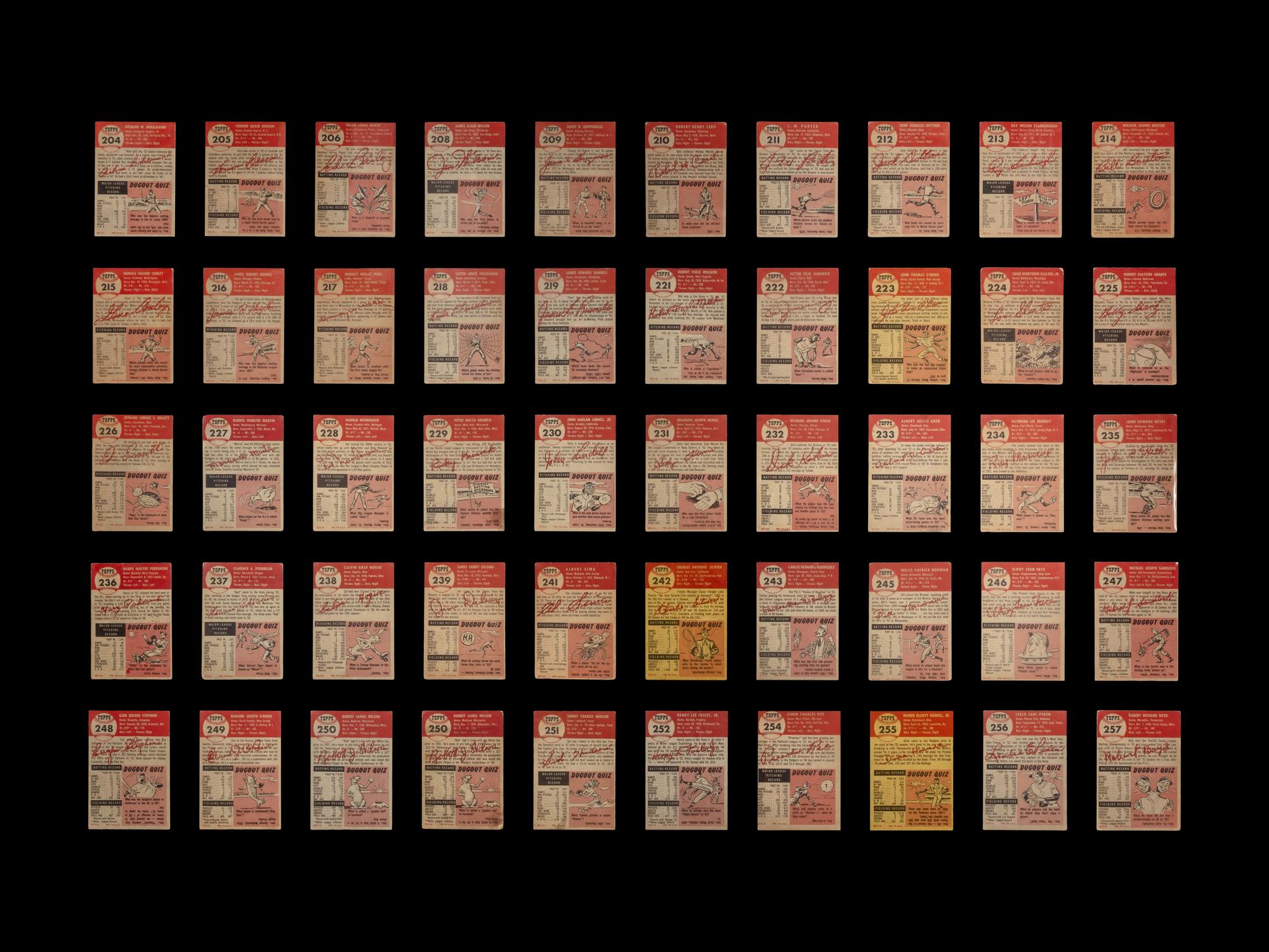 A Near Set of 1953 Topps Baseball Cards