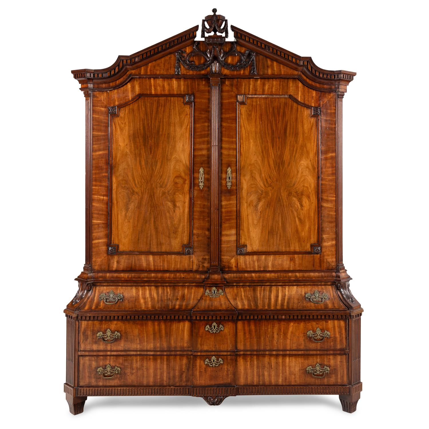 A Dutch Mahogany Linen Press