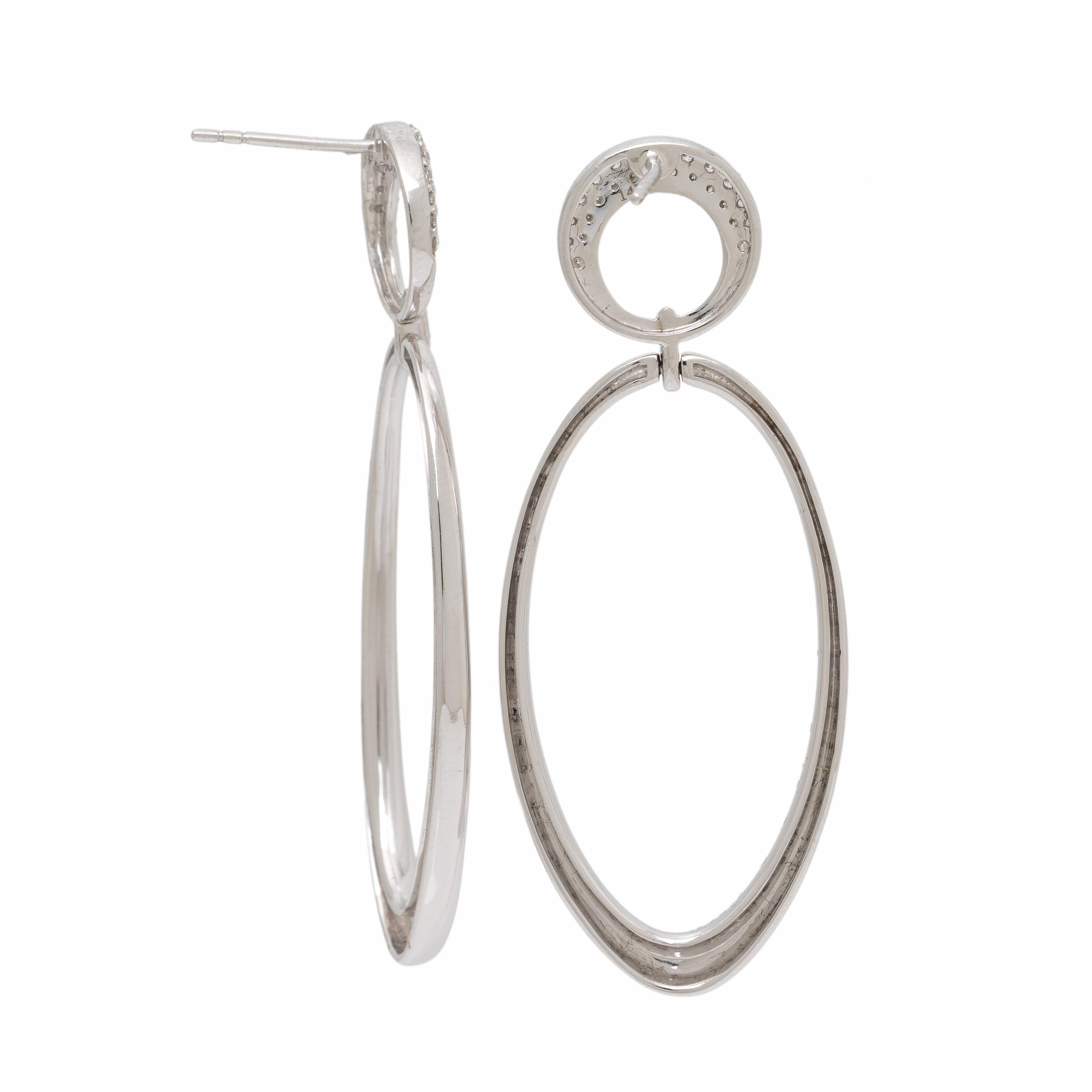 Diamond and White Gold Earrings