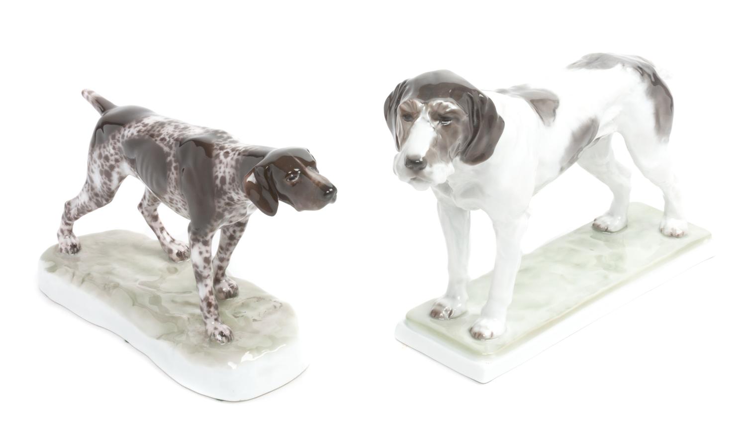 Two Rosenthal Porcelain Figures Width of wider 12 3/4 inches. — 20TH CENTURY