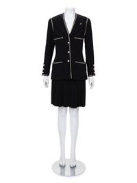 Chanel Wool Two-Piece Skirt Suit with Ribbon Trim, Spring 1992
