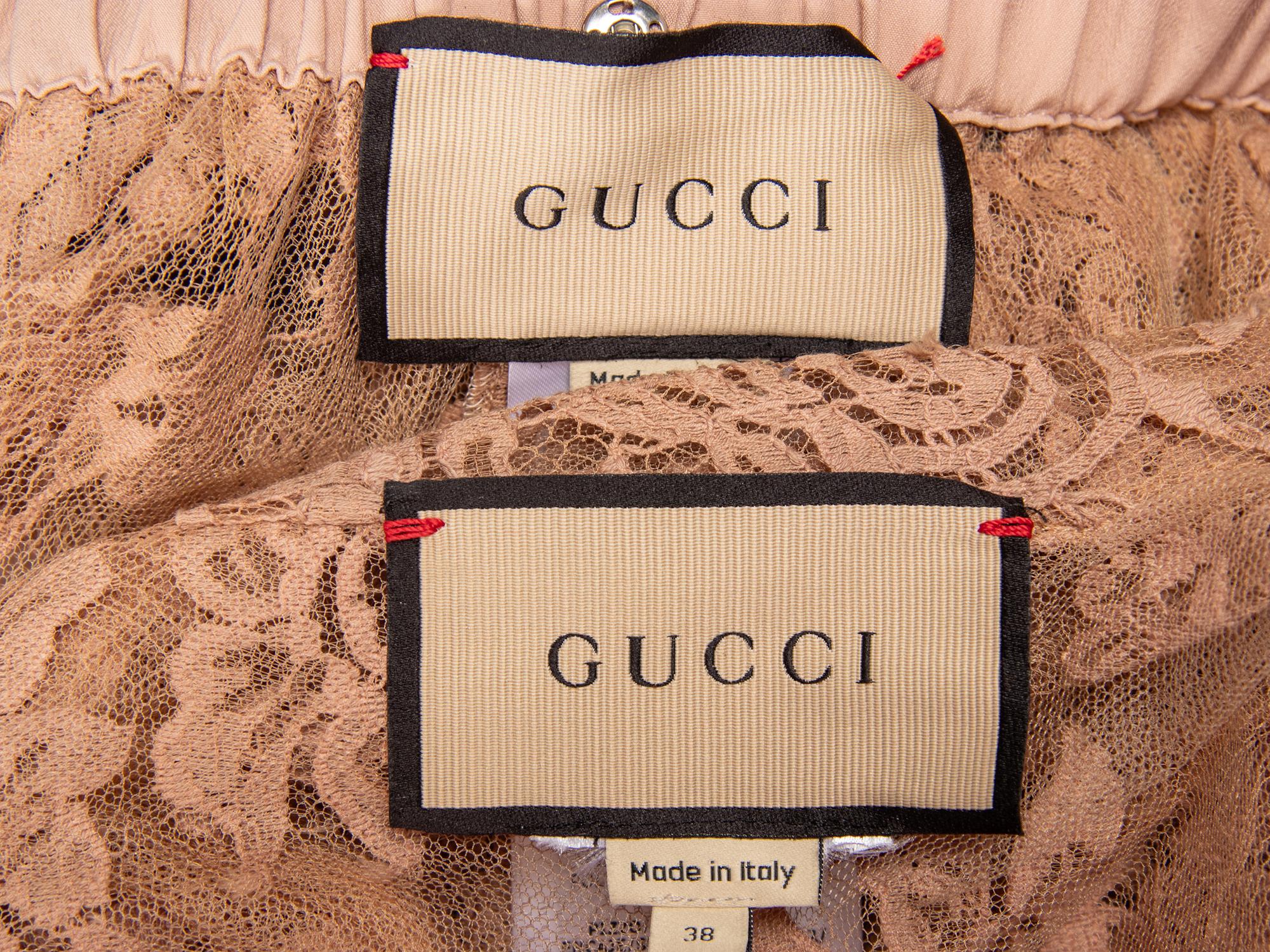 GUCCI, NUDE LACE PAJAMA ENSEMBLE