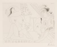 Pablo Picasso (Spanish, 1881–1973) — Peintre et modèle (from 156 Series ), 1970
