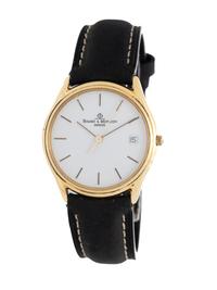 BAUME & MERCIER, YELLOW GOLD 'CLASSIMA' DATE WATCH