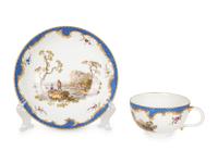Eleven Meissen and Various Other Porcelain Teacups and Saucers — 19TH/20TH CENTURY