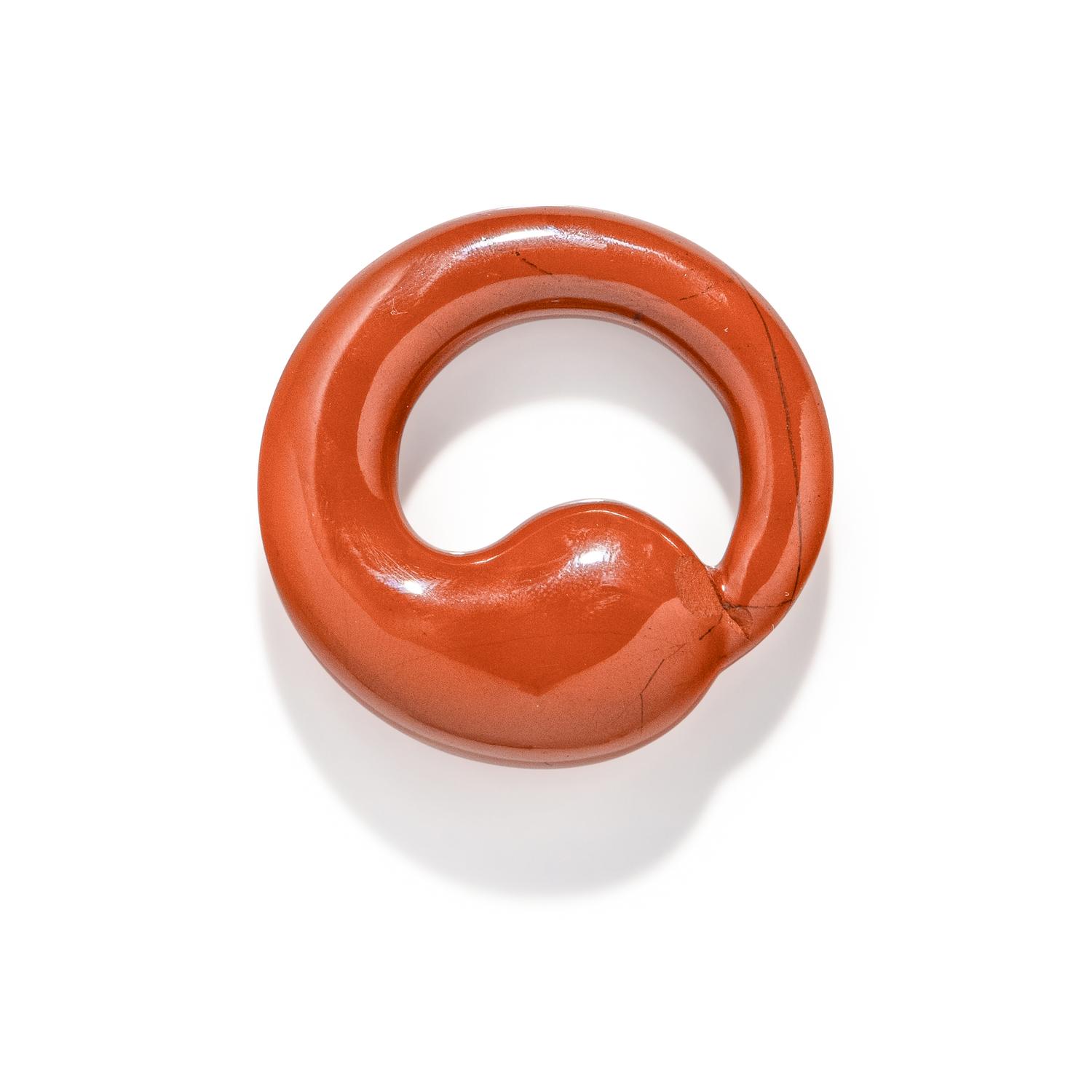 ELSA PERETTI, TIFFANY & CO., RED JASPER 'ETERNAL CIRCLE' PENDANT ON SILK CORD