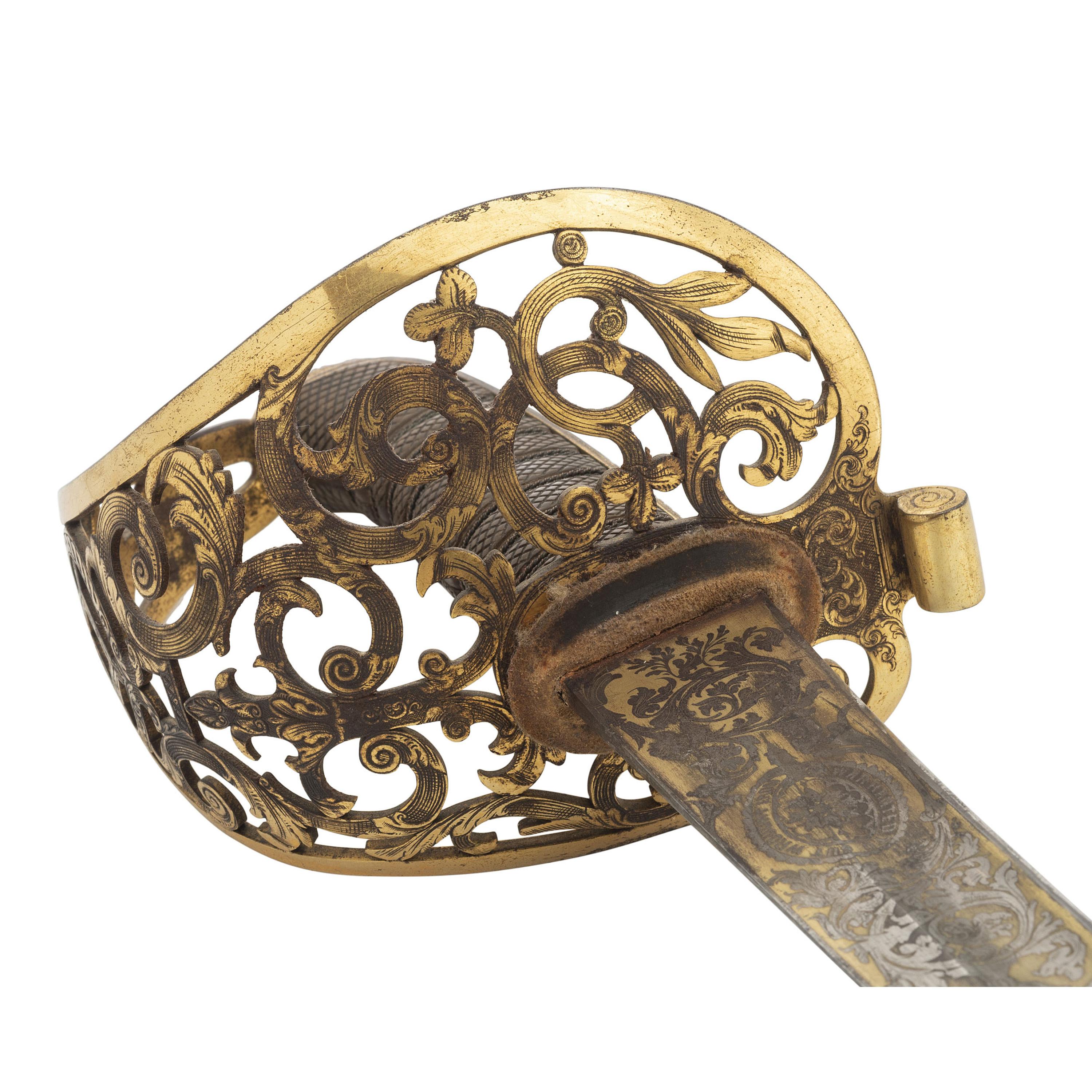 Tiffany British Pattern 1854 Cavalry Officers Presentation Saber of Major (later General) Alfred Duffie - Captured by Mosby
