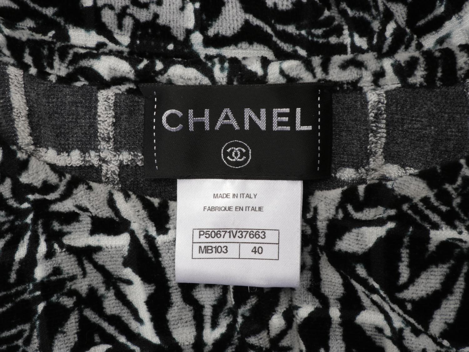CHANEL, PRINTED TERRY MINI DRESS