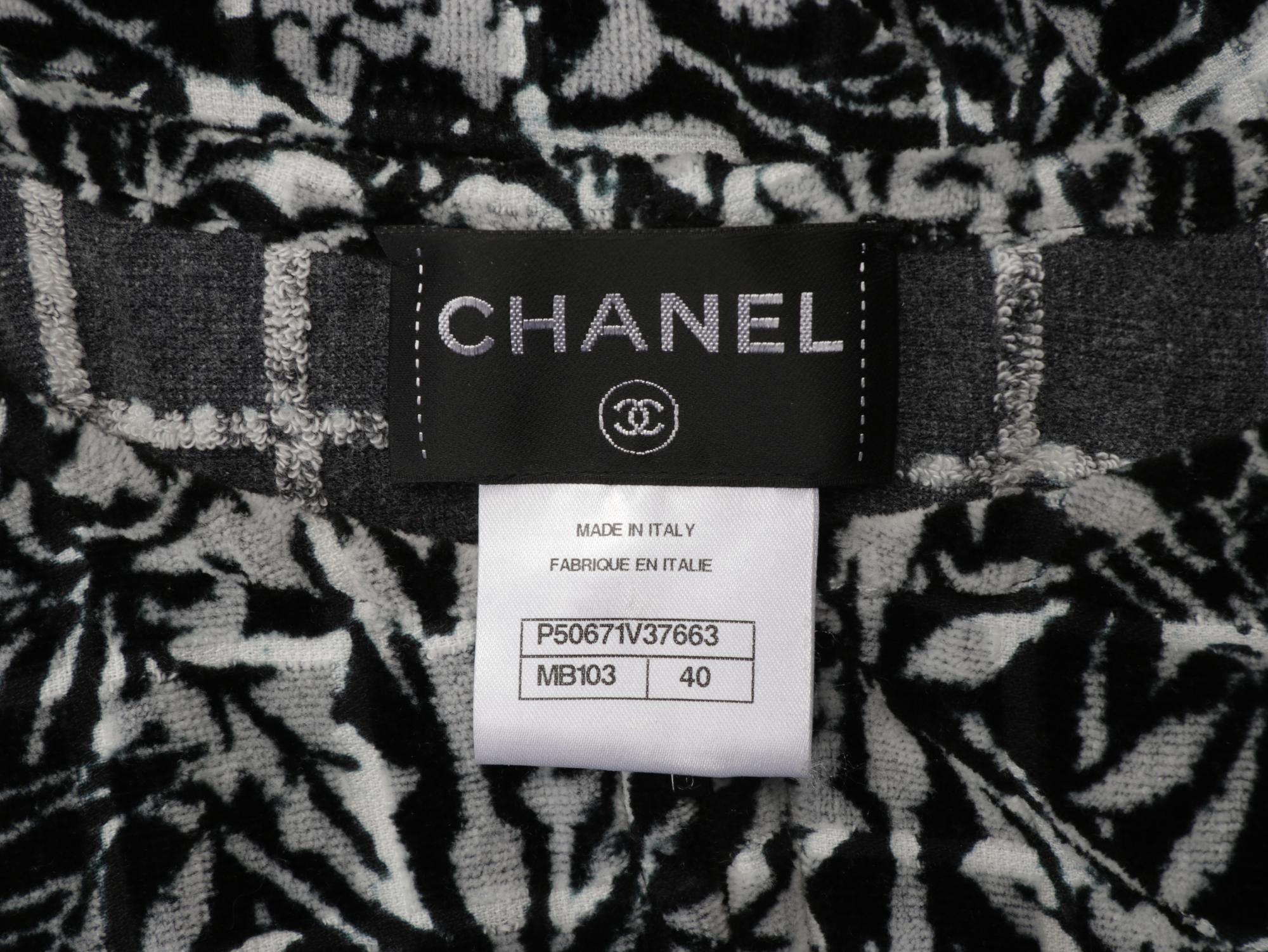 CHANEL, PRINTED TERRY MINI DRESS