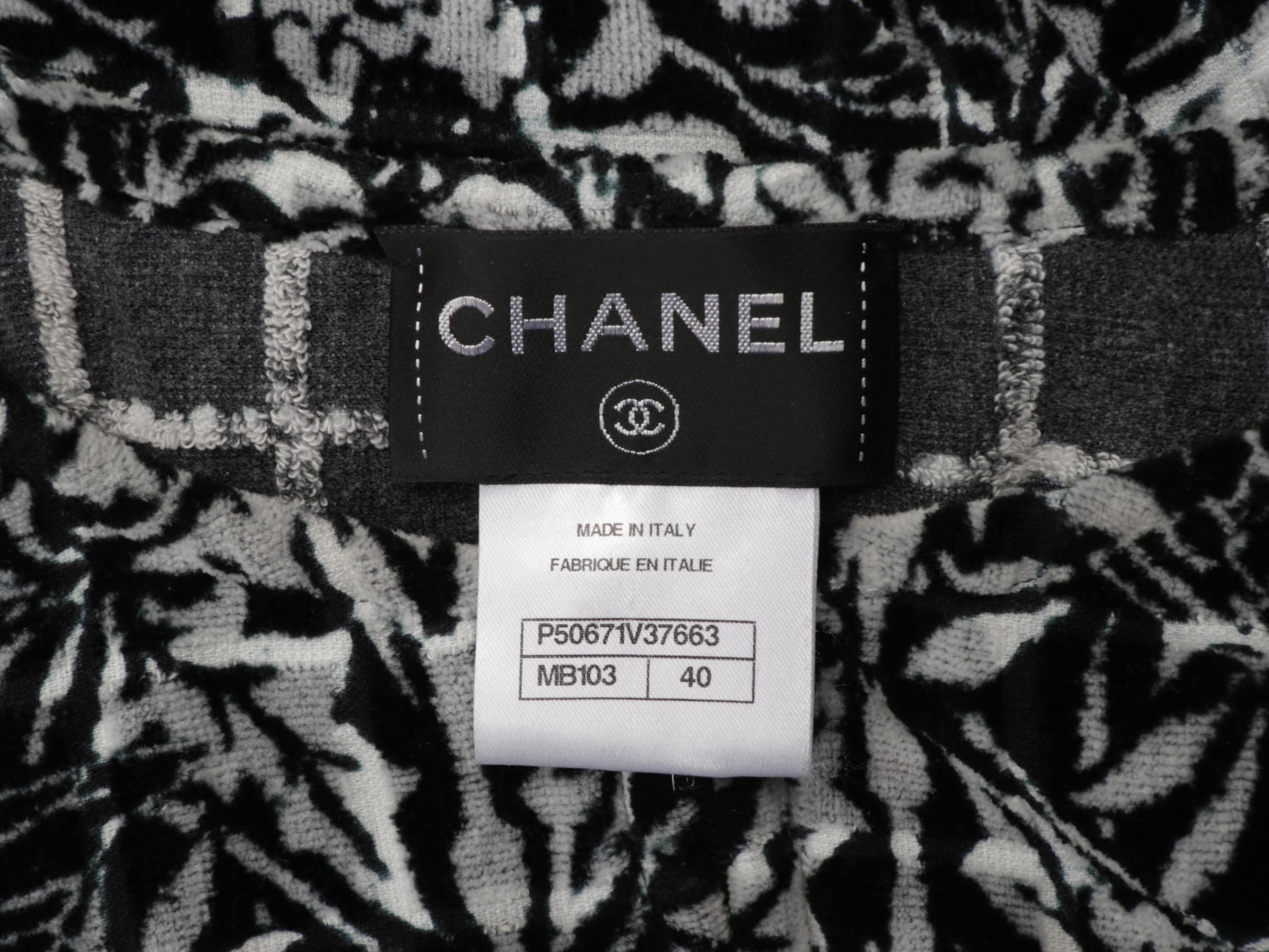 CHANEL, PRINTED TERRY MINI DRESS