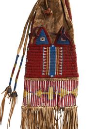 Sioux Beaded Hide Tobacco Bag