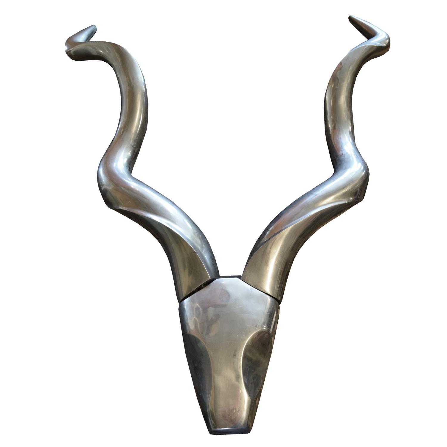 A Modern Aluminum Antelope 35" W x 6" D x 43" H — France, 21st Century