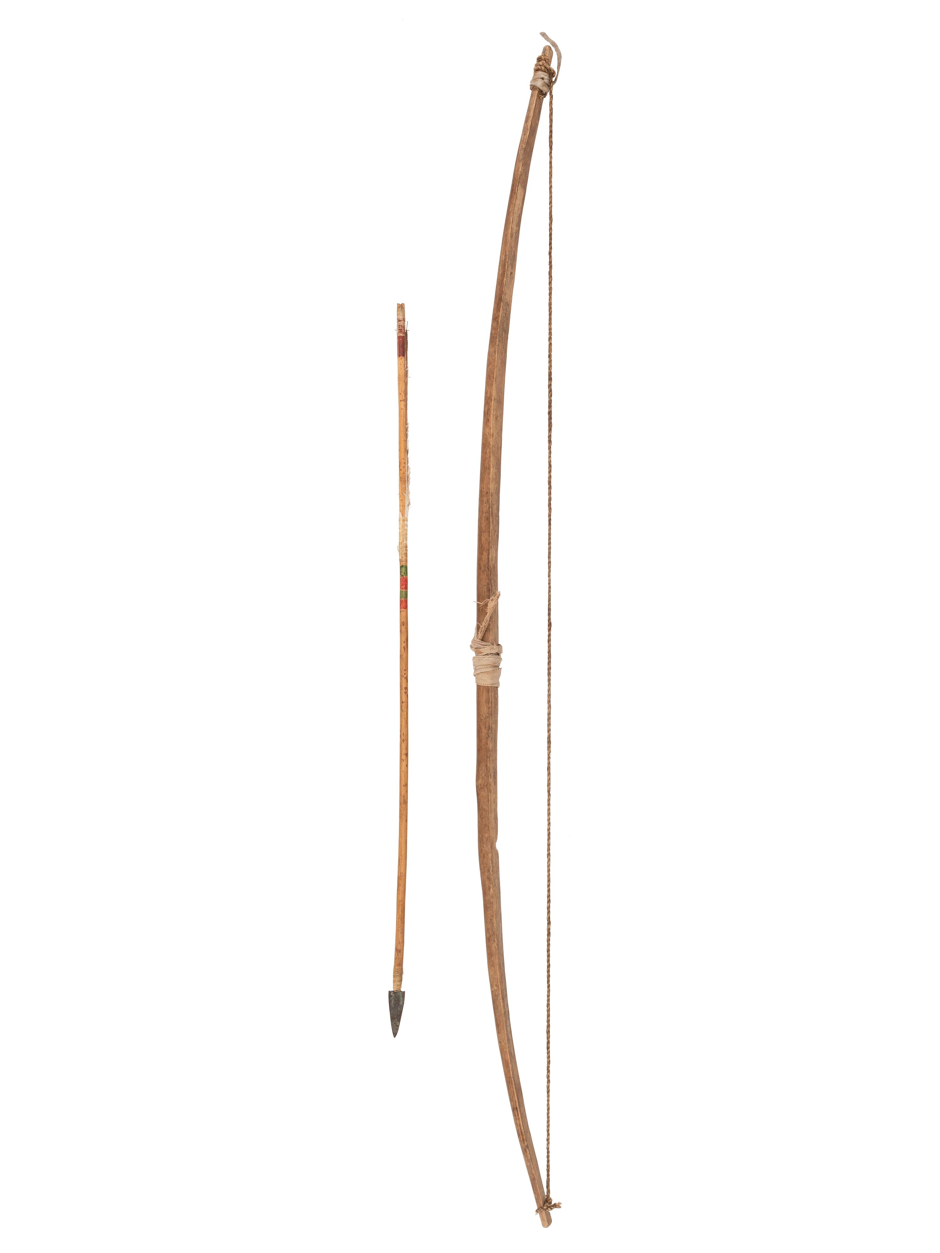 Apache Bow, with Painted Arrow