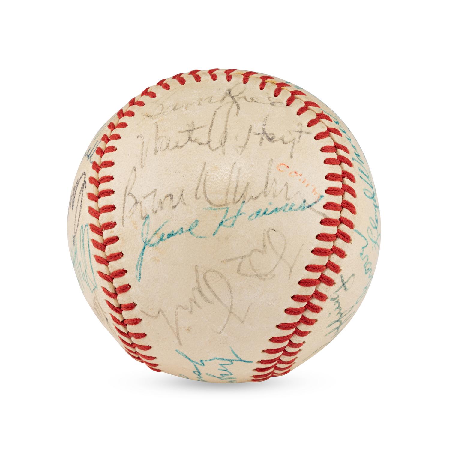 A Multi Signed Baseball Featuring Casey Stengel, Additional Hall of Famers and Notables (Beckett Authentication Services Letter of Authenticity)