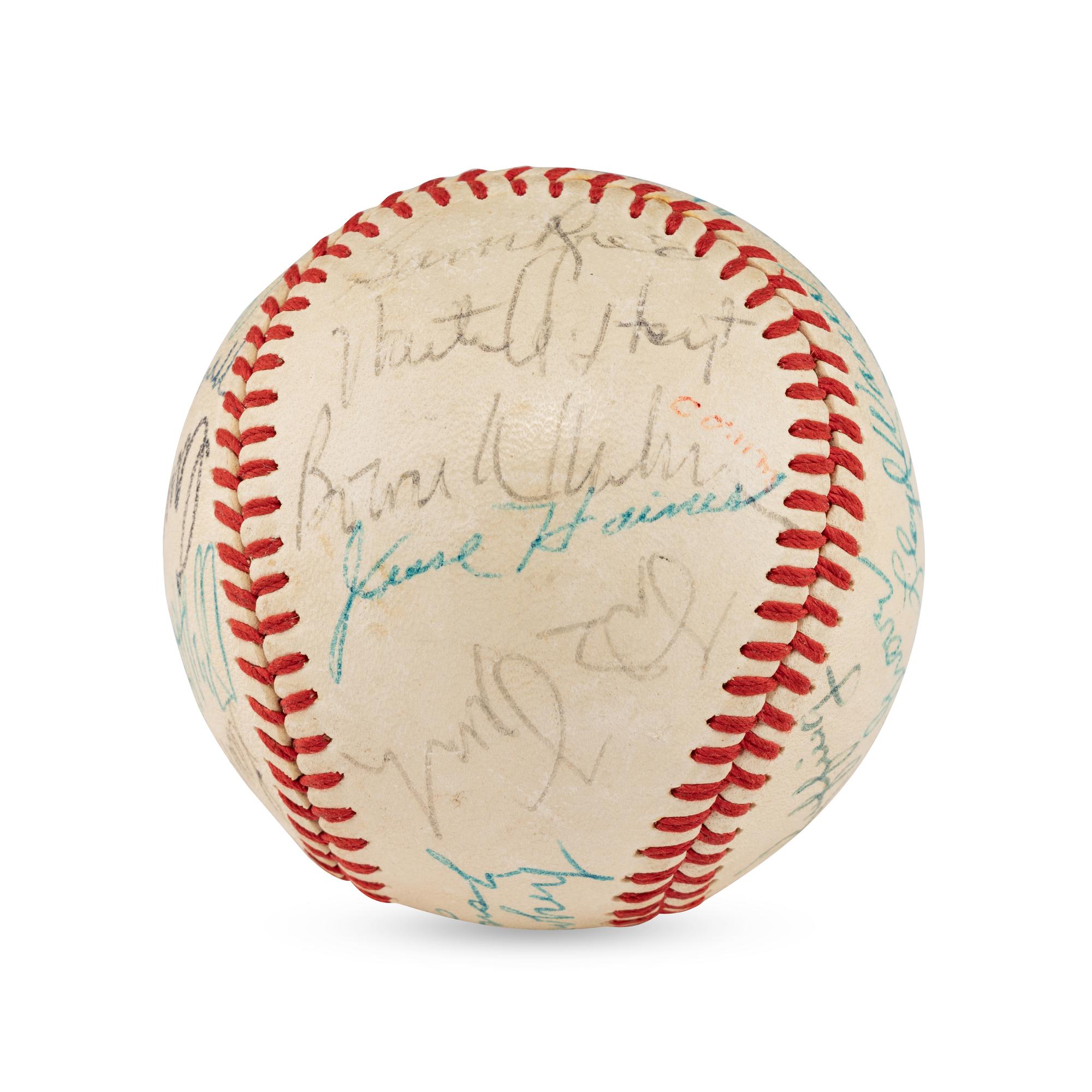 A Multi Signed Baseball Featuring Casey Stengel, Additional Hall of Famers and Notables (Beckett Authentication Services Letter of Authenticity)