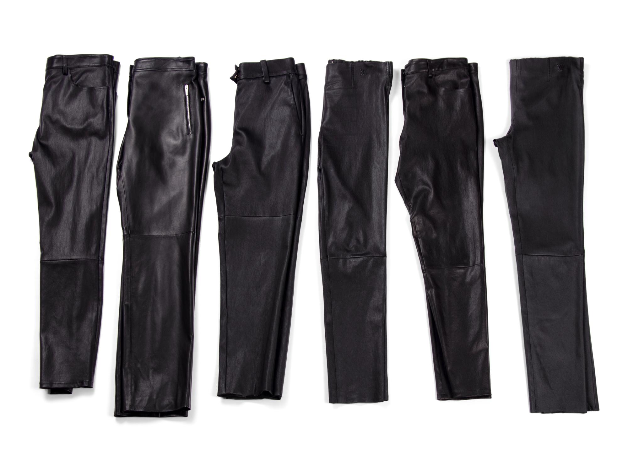 Six Pairs of Leather Pants: Two The Row, Two Louis Vuitton, One Brunello Cucinelli, One Christian Dior