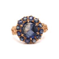 Sapphire and Rose Gold Ring