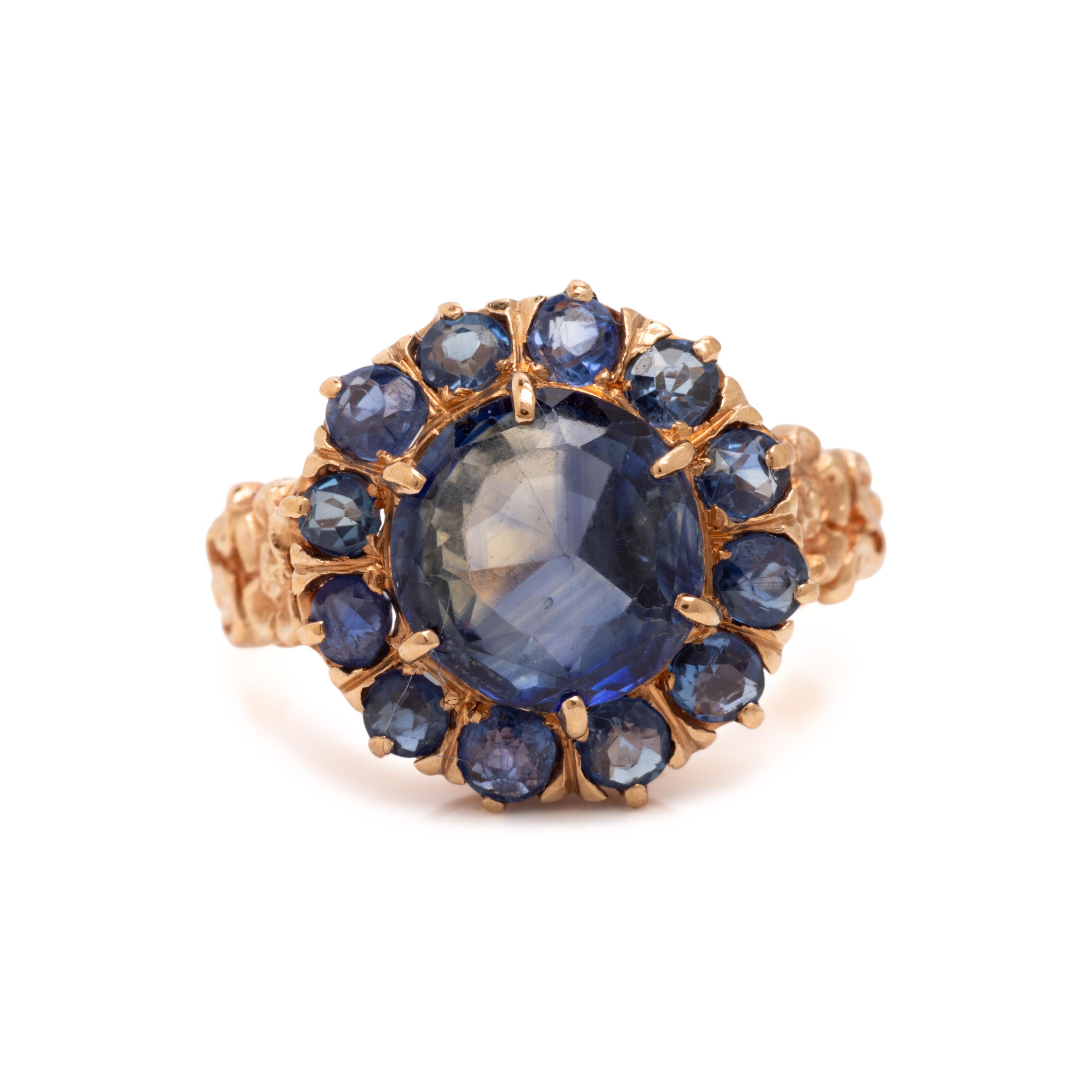 Sapphire and Rose Gold Ring