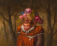 Donald Roller Wilson, (American, b. 1938), Naughty Betty Walking in the Woods for Judy, 1977