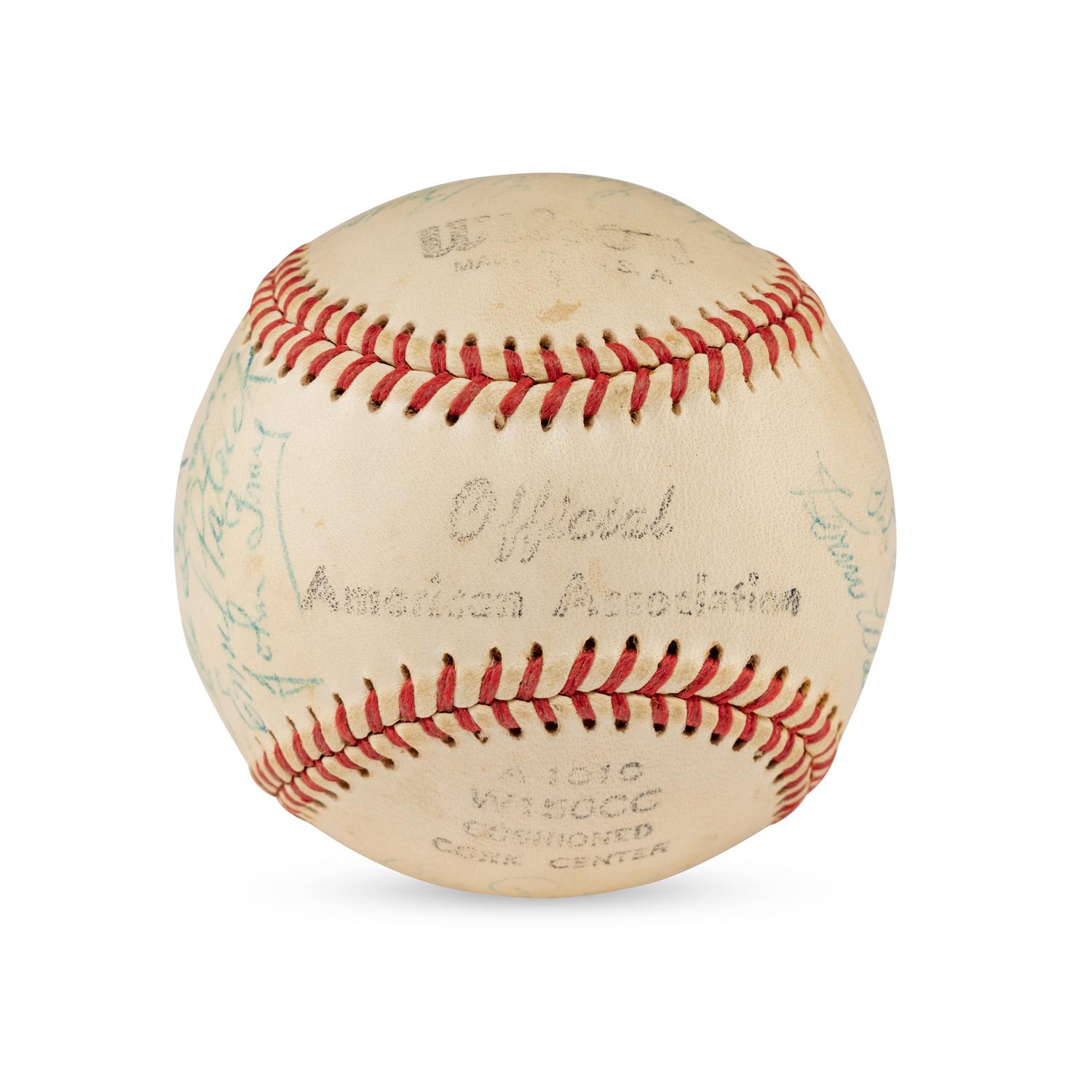 A 1953 Kansas City Blues Team Signed Autograph Baseball