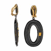 Yossi Harari, 'Libra', Silver and Yellow Gold Earrings