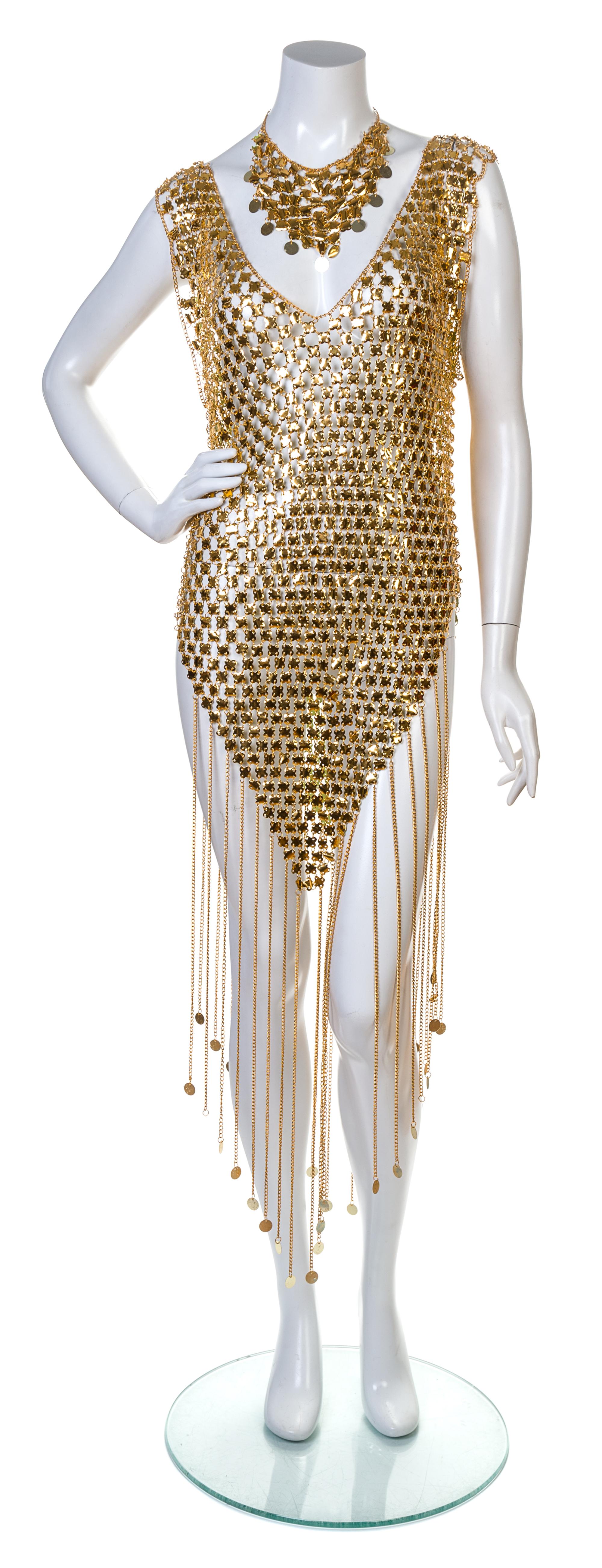 A Paco Rabanne Chainmail Sleeveless Dress, No size.