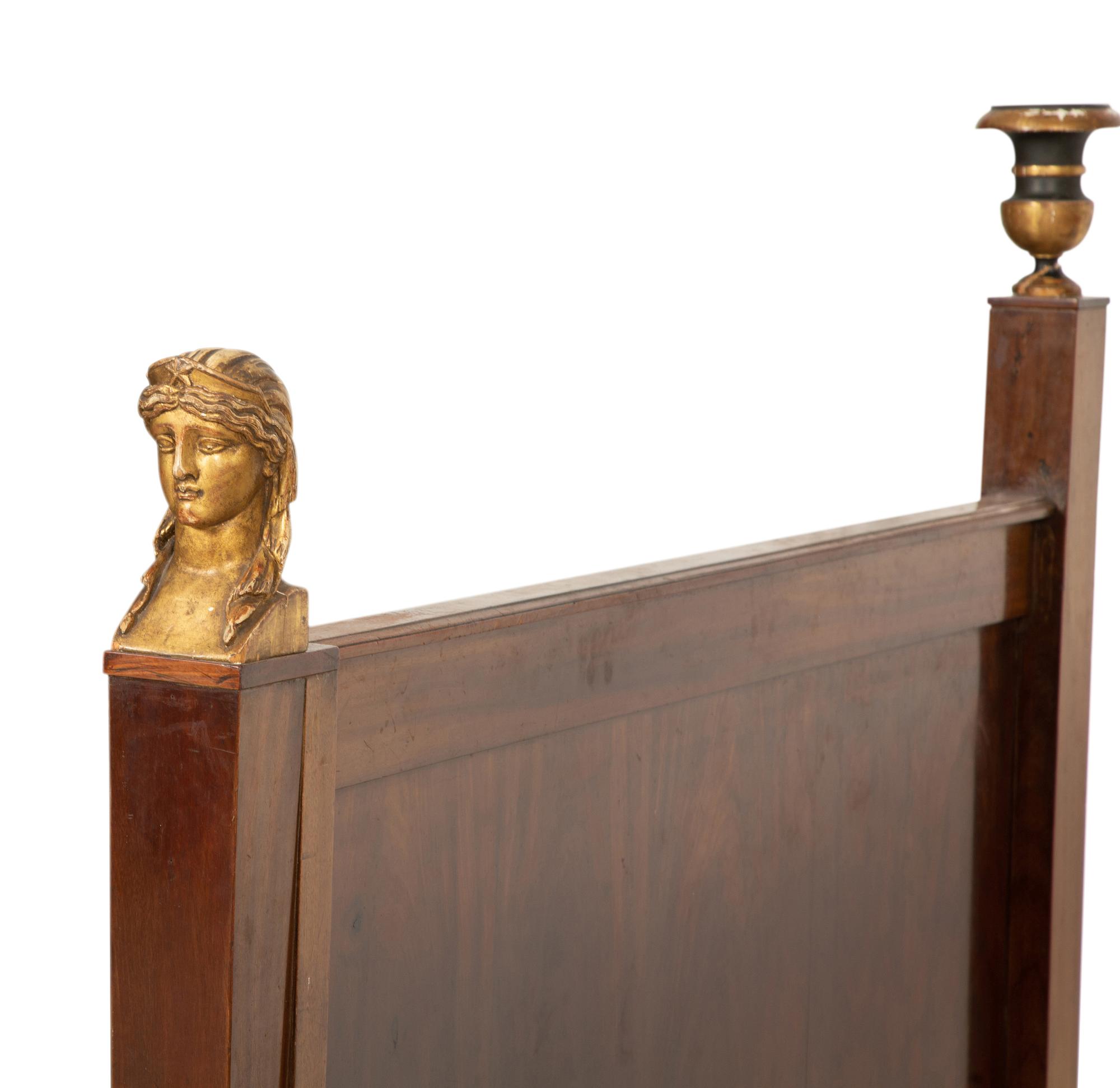 An Empire Mahogany and Parcel Gilt Day Bed