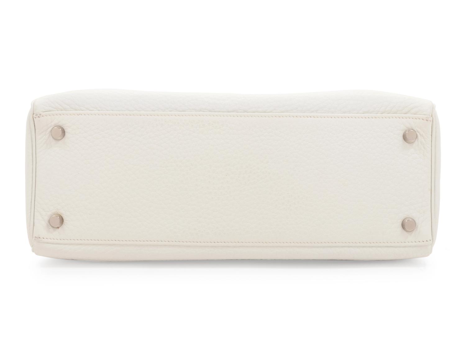 Hermès White Leather 32cm Kelly Bag, 2004