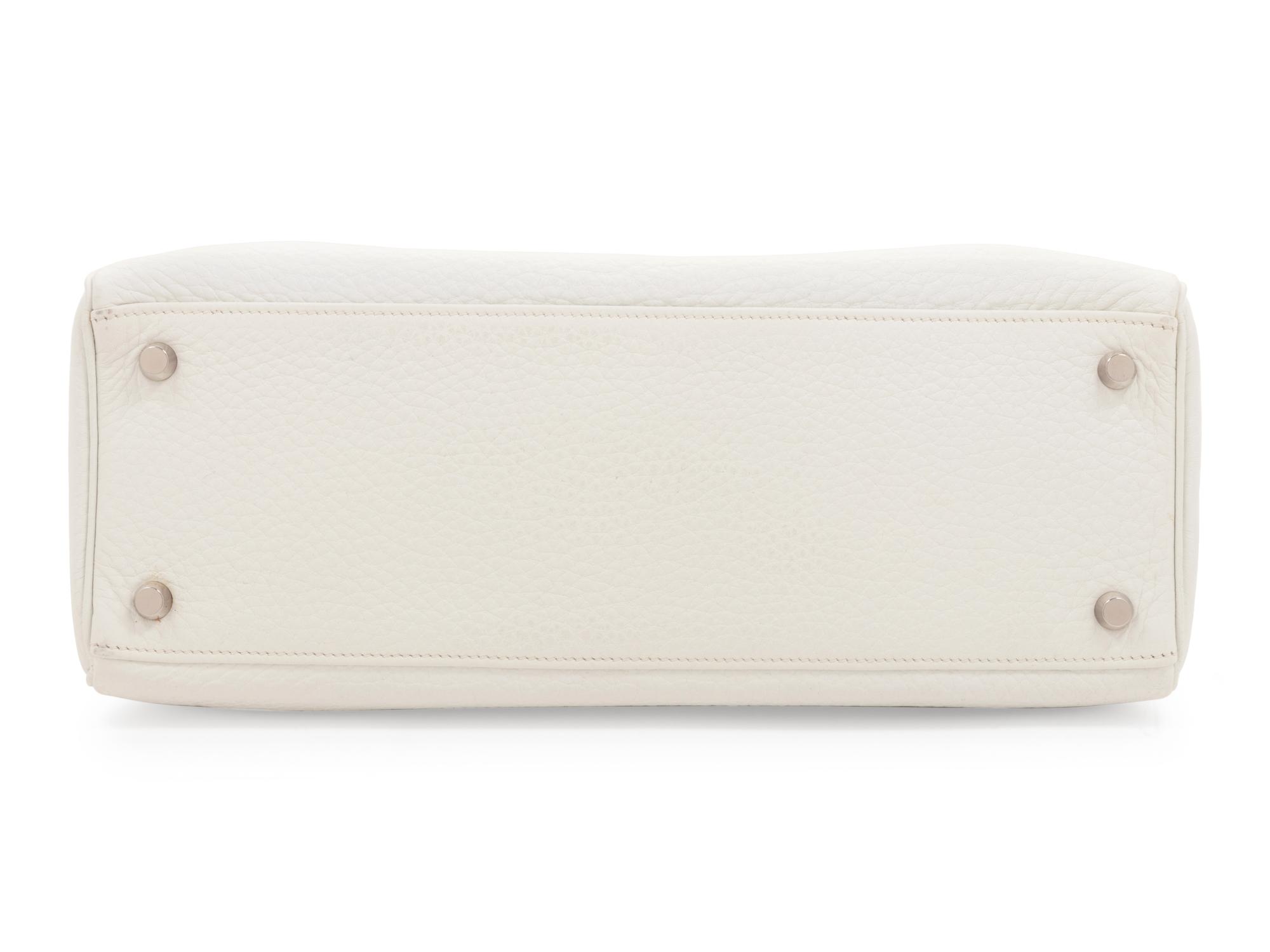 Hermès White Leather 32cm Kelly Bag, 2004