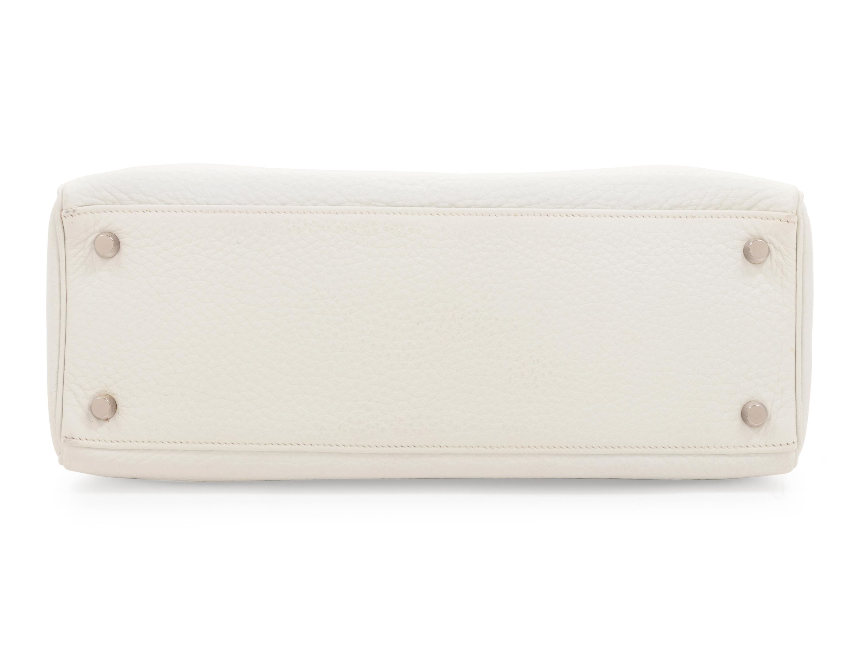 Hermès White Leather 32cm Kelly Bag, 2004