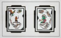 Edgar Sumatzkuku, (Hopi, 20th Century), Two Kachinas