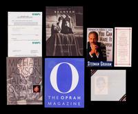 (Celebrity Memorabilia) WINFREY, Oprah (b. 1954). A group of 4 pieces of ephemera relating to Oprah Winfrey, comprising: