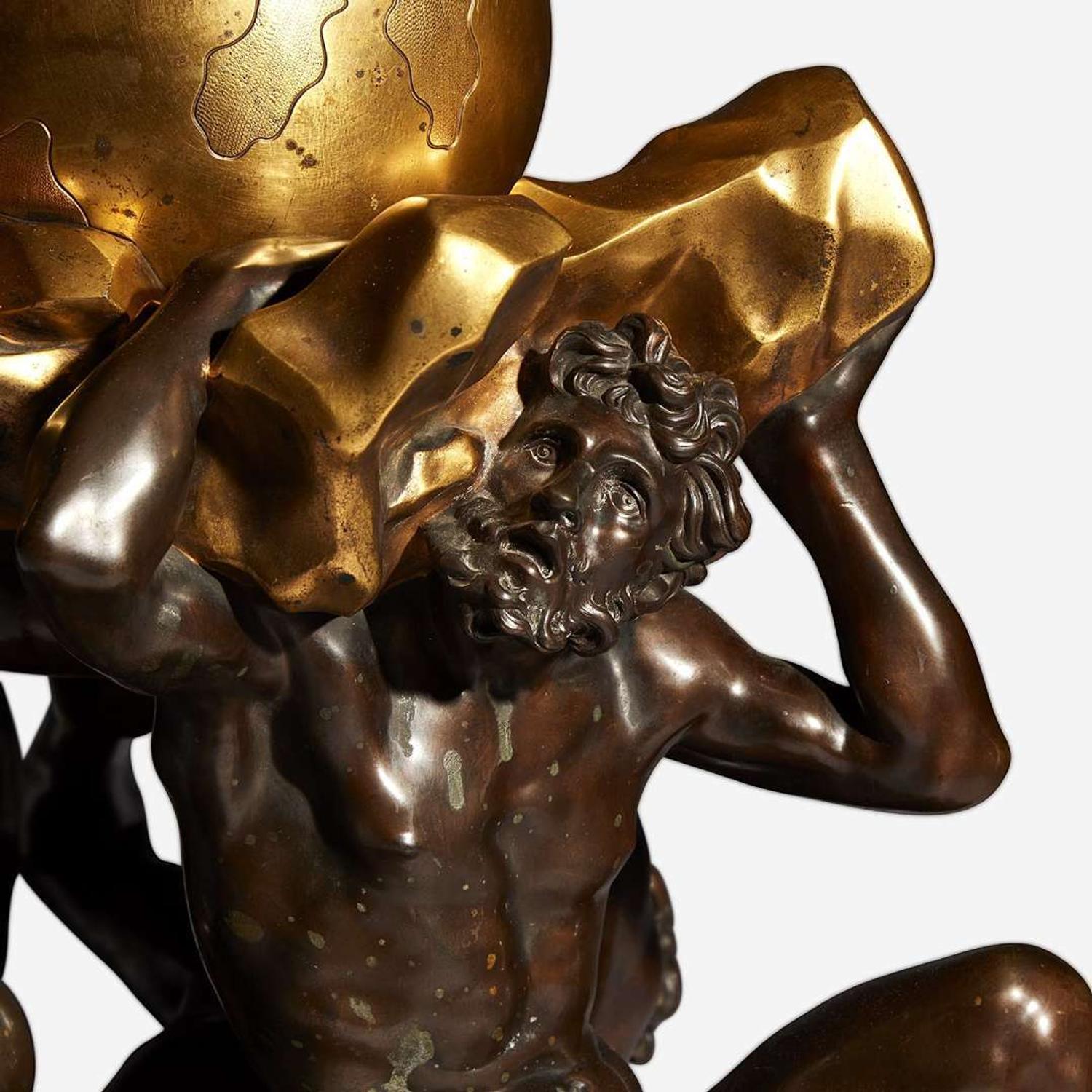 After Alessandro Algardi called L’Algarde (Italian, 1598-1654) A Pair of Monumental Bronze Sculptures, 'Jupiter Victorious over the Titans,' cast by Charles Crozatier, circa 1850